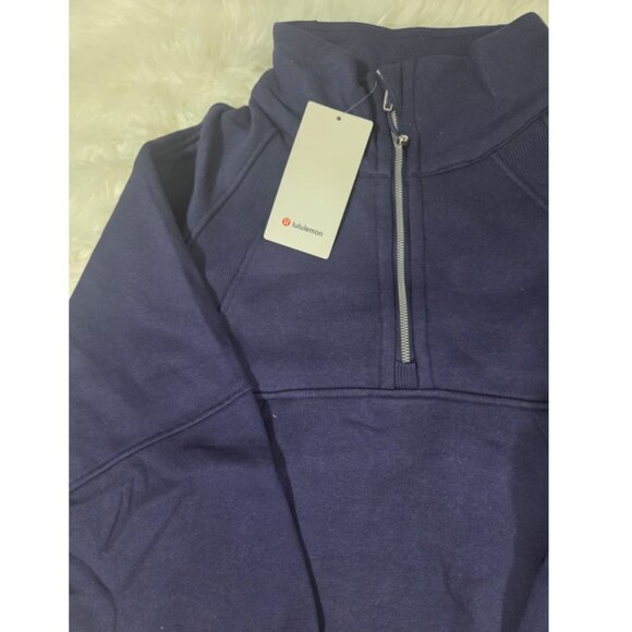 Lululemon Scuba Oversized Half Zip funnel neck Size 12 Navy - Picture 2 of 6
